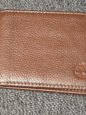 Timberland Chestnut Brown Pebbled Leather Men's Wallet